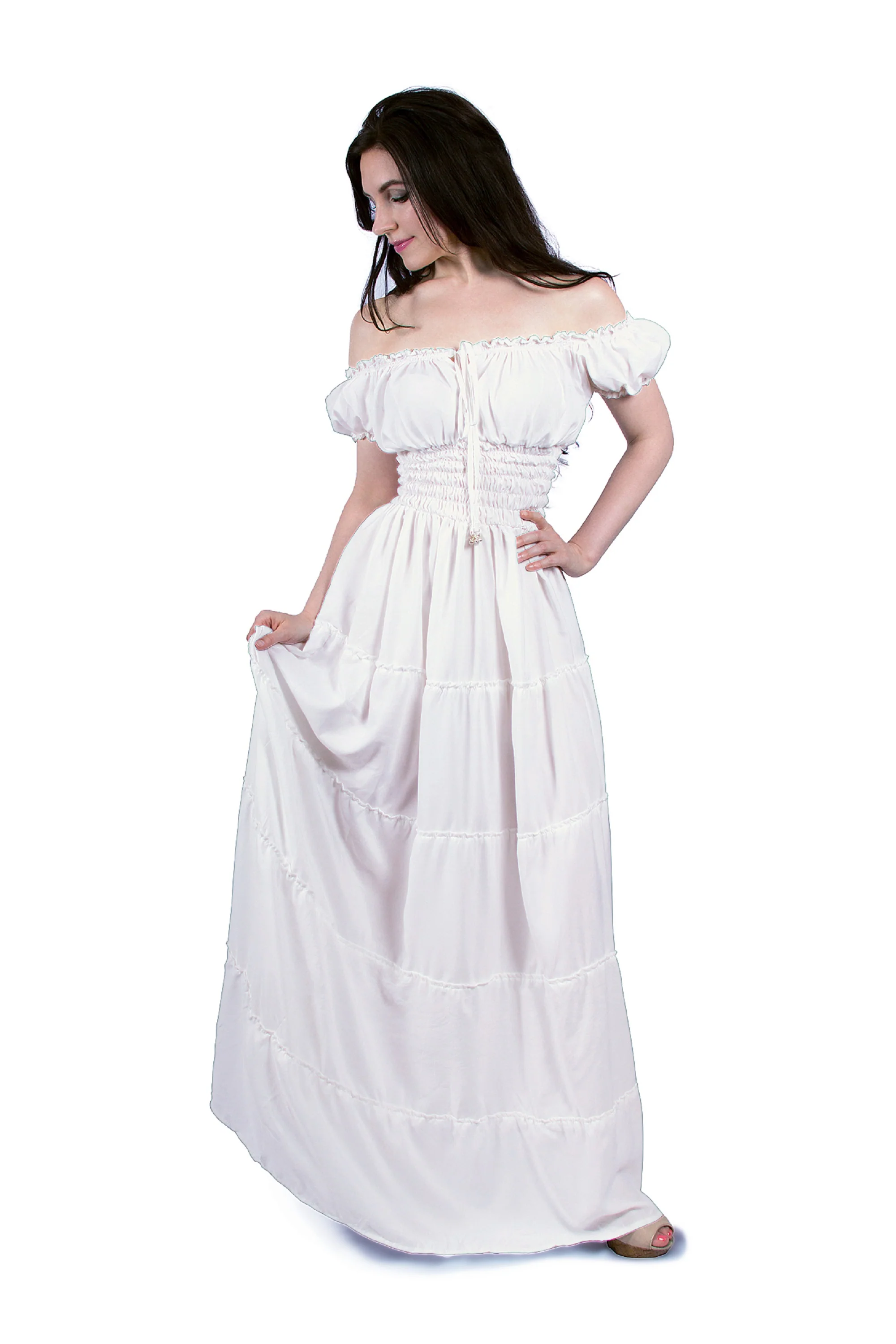 Perfect Hot Weather Renaissance Chemise Bohemian Summer Dress - Image 8