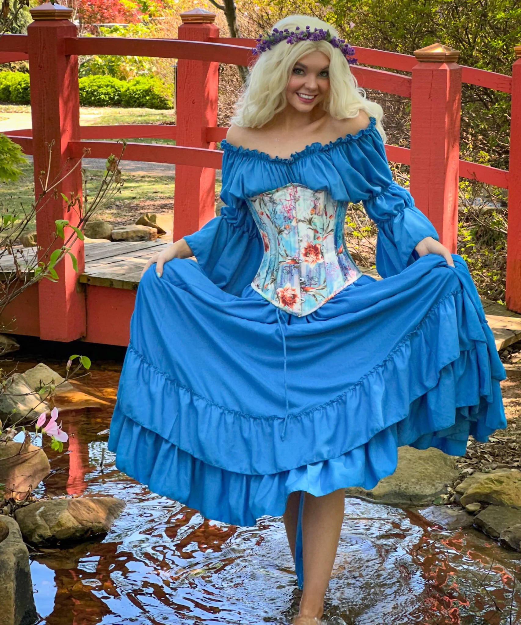Women’s Renaissance Corset Costume - Ren Faire - Medieval Fantasy - Fairy- Cosplay - The “Midsummer Night Dream" - Reminisce Brand - Image 5