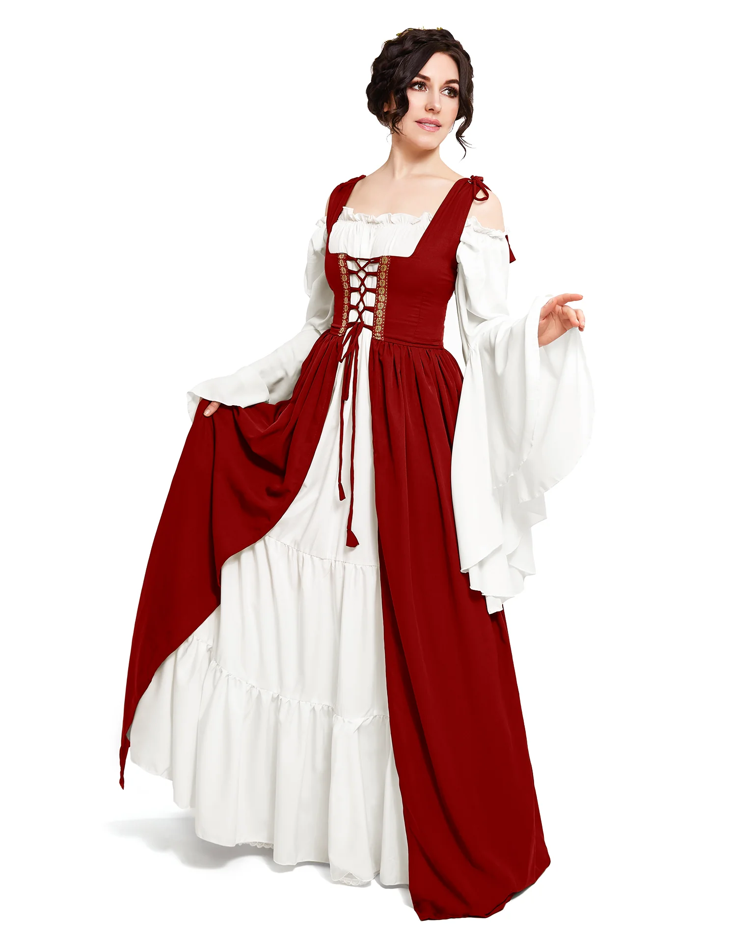 Renaissance Faire 2 piece Full Costume Irish Dress & Long-Sleeved Chemise - Image 14