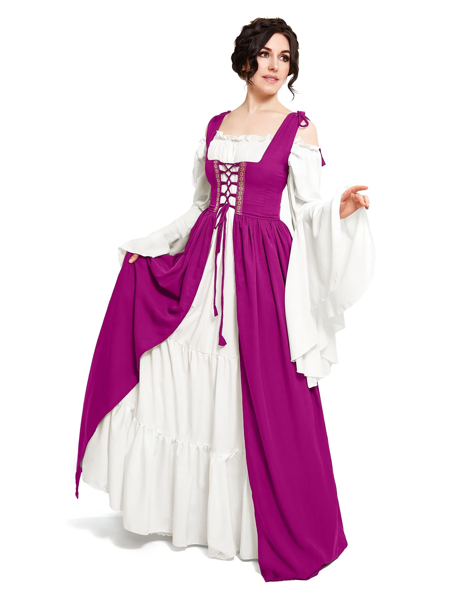 Renaissance Faire 2 piece Full Costume Irish Dress & Long-Sleeved Chemise - Image 28