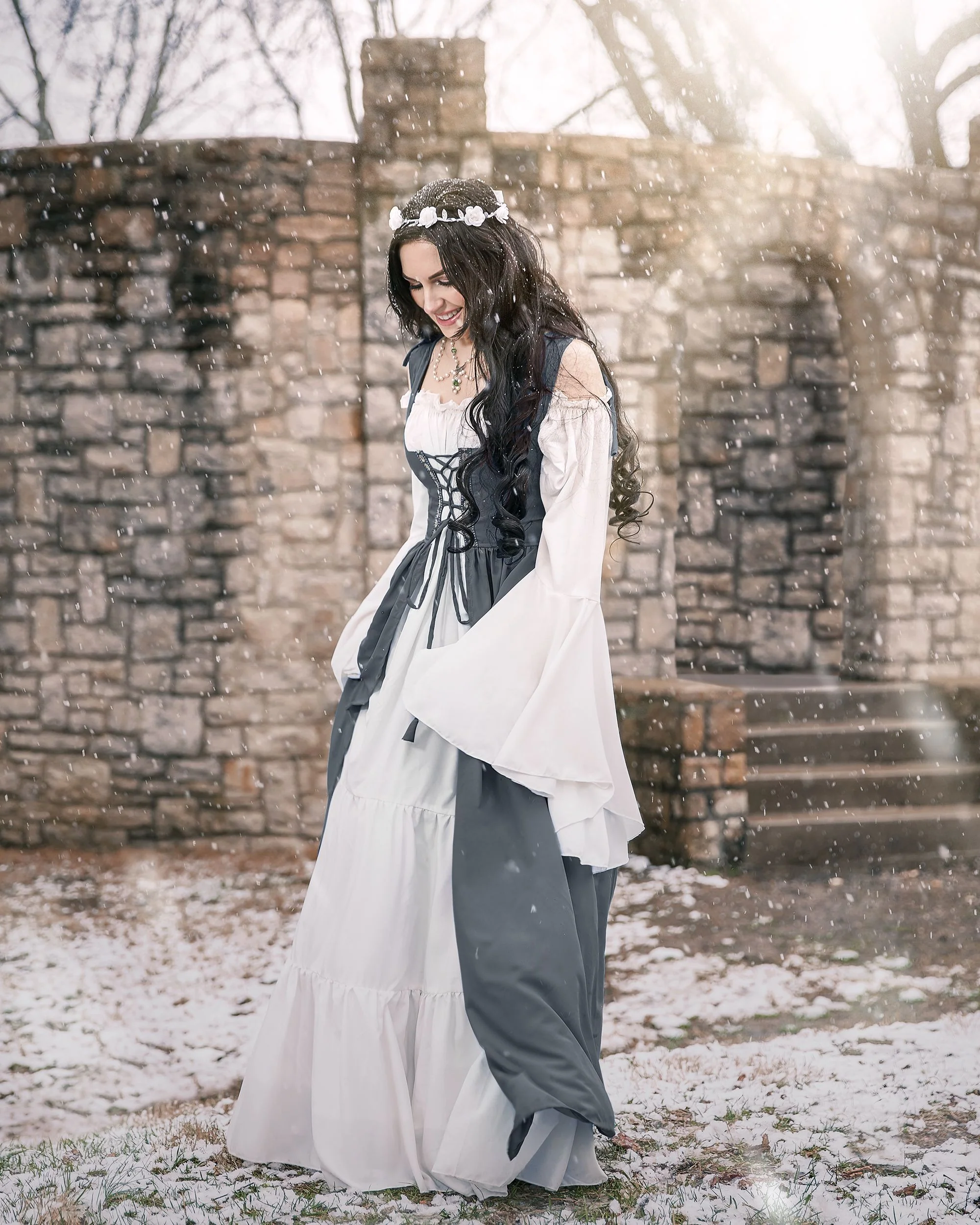 Renaissance Faire 2 piece Full Costume Irish Dress & Long-Sleeved Chemise - Image 30