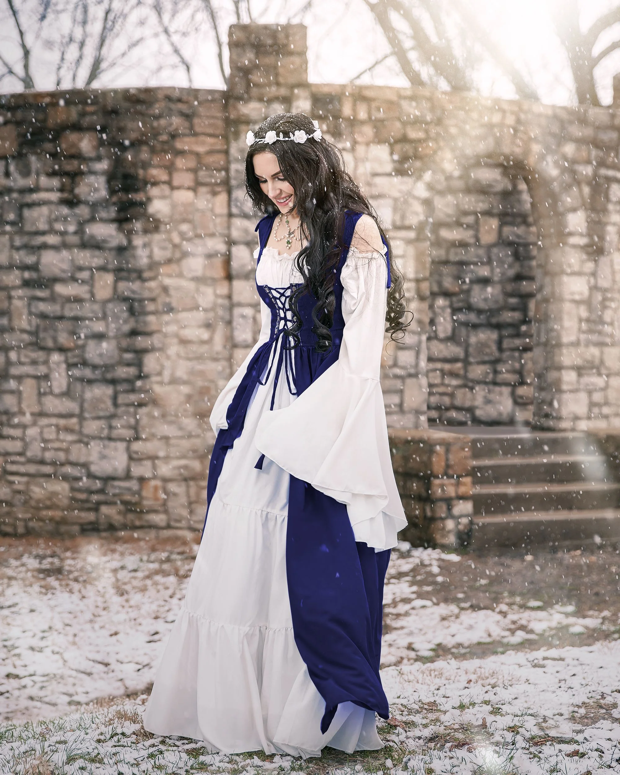 Renaissance Faire 2 piece Full Costume Irish Dress & Long-Sleeved Chemise - Image 34