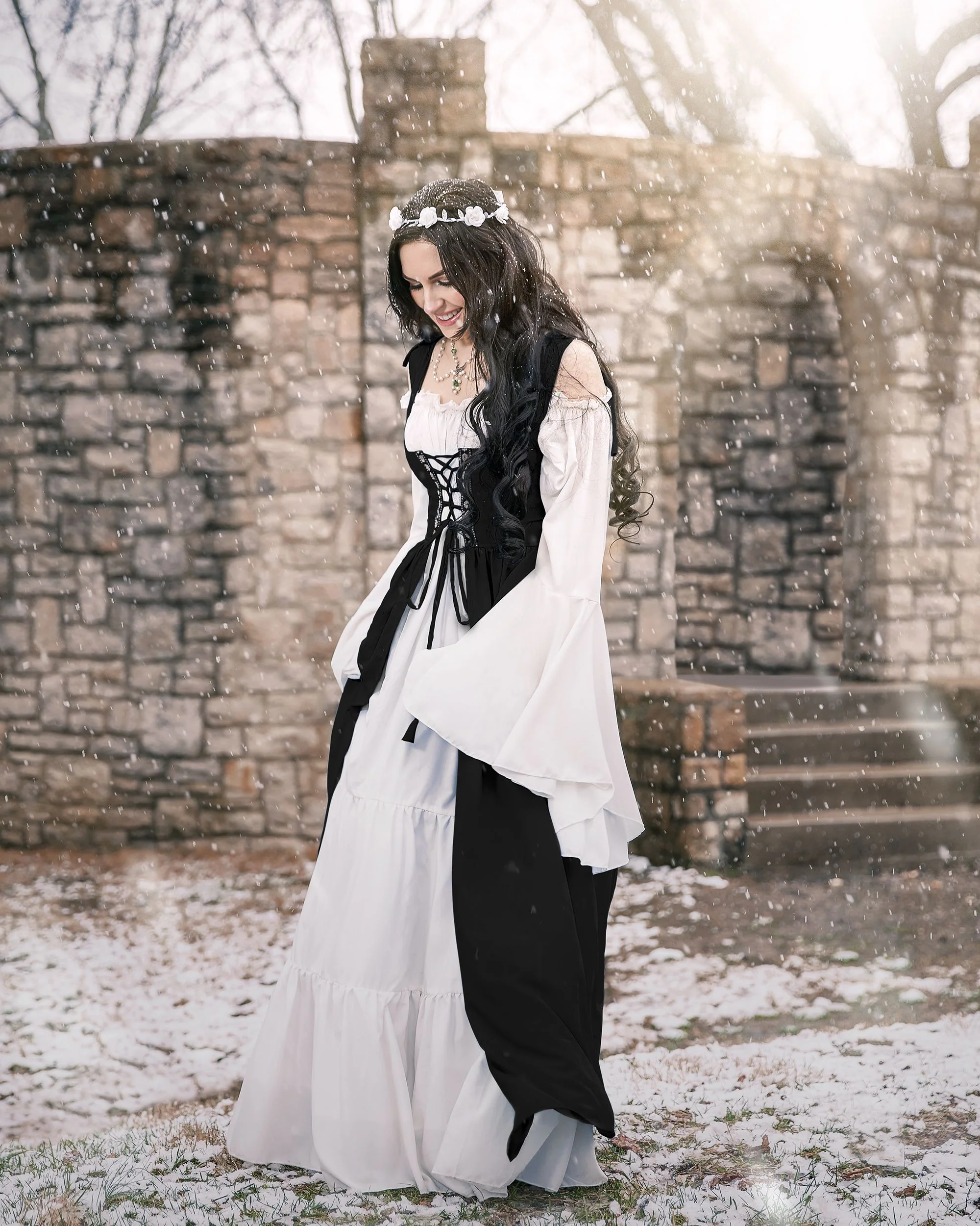 Renaissance Faire 2 piece Full Costume Irish Dress & Long-Sleeved Chemise - Image 40
