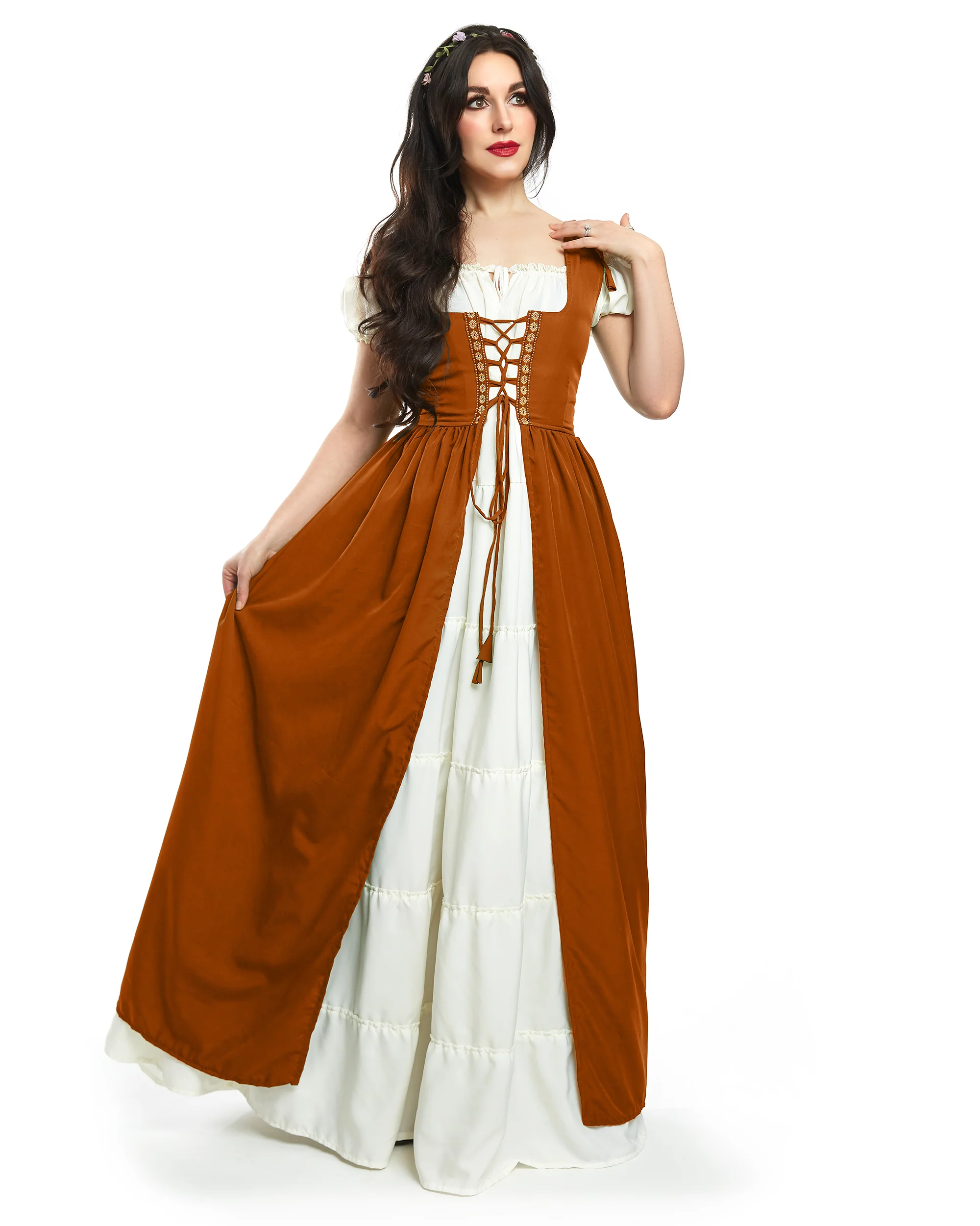 Renaissance Faire Dress Medieval Costume Irish Boho Full Costume - Image 10