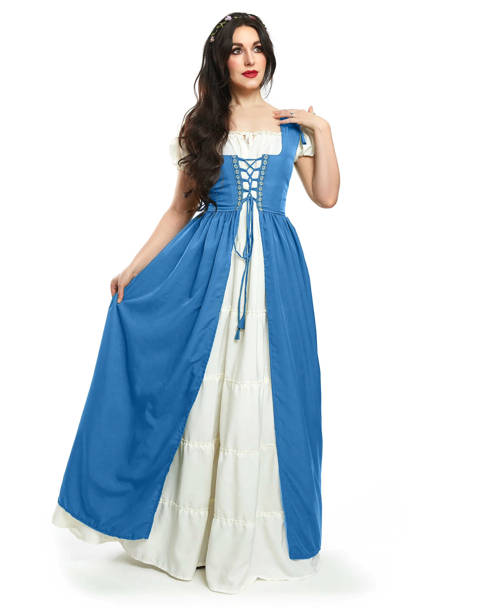 Renaissance Faire Dress Medieval Costume Irish Boho Full Costume - Image 12