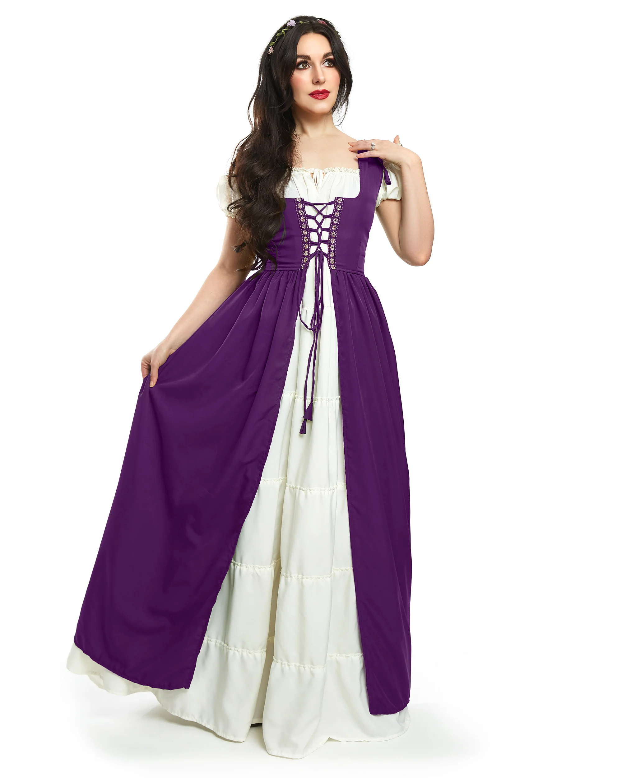 Renaissance Faire Dress Medieval Costume Irish Boho Full Costume - Image 17