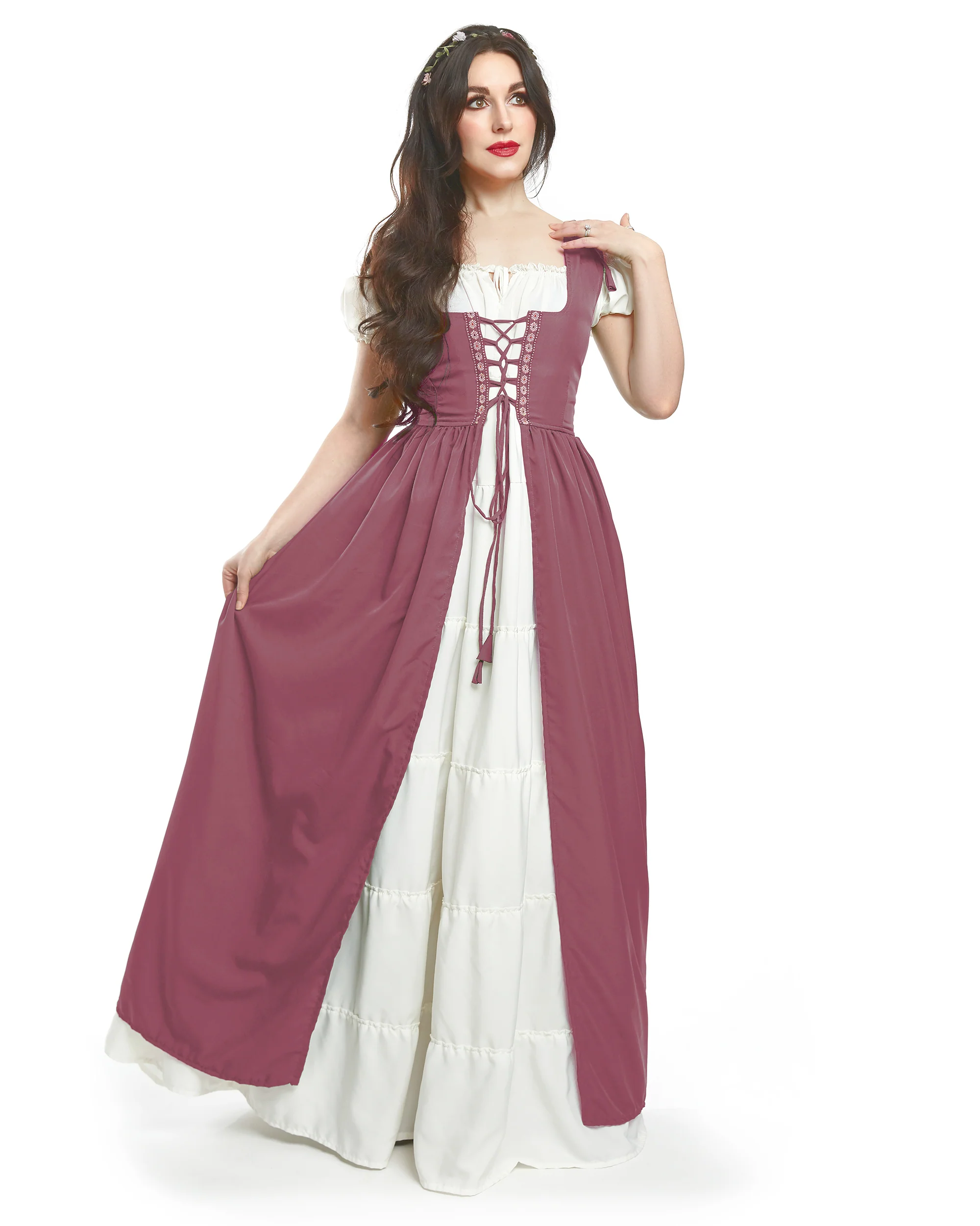 Renaissance Faire Dress Medieval Costume Irish Boho Full Costume - Image 18