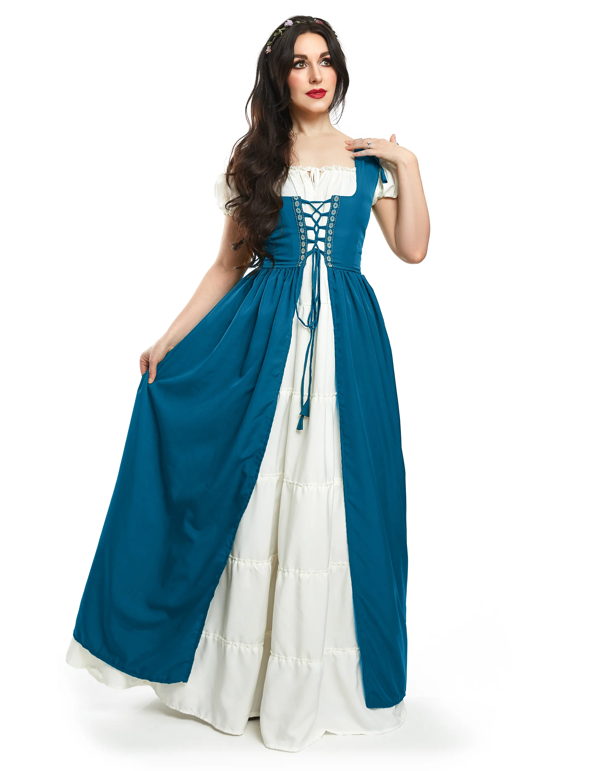 Renaissance Faire Dress Medieval Costume Irish Boho Full Costume - Image 20
