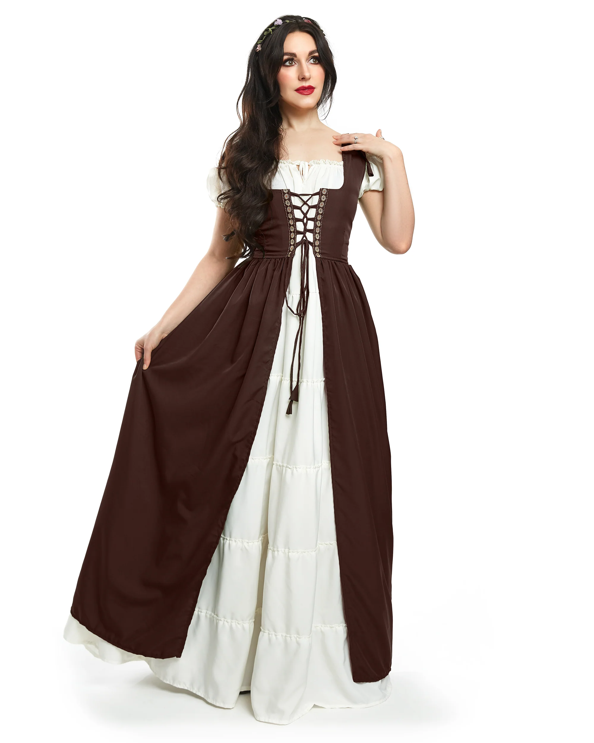 Renaissance Faire Dress Medieval Costume Irish Boho Full Costume - Image 21