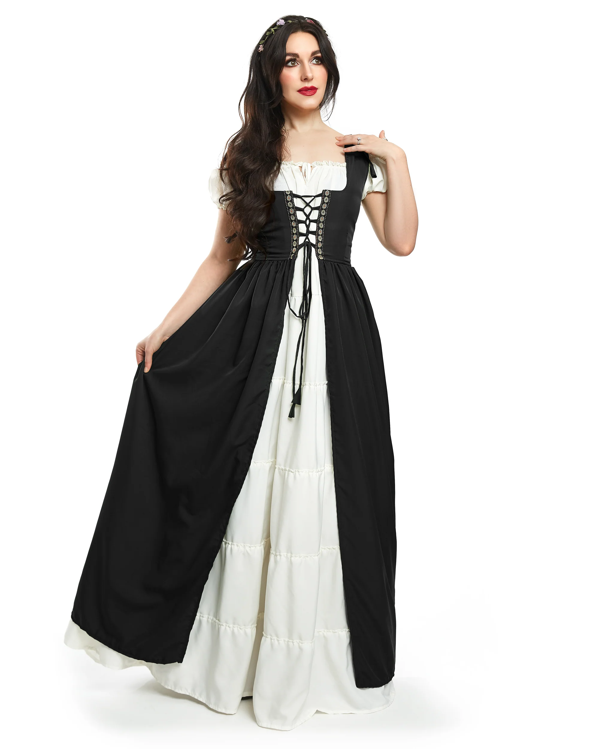 Renaissance Faire Dress Medieval Costume Irish Boho Full Costume - Image 6